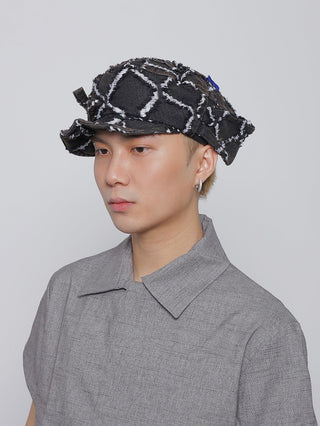 pocket denim beret