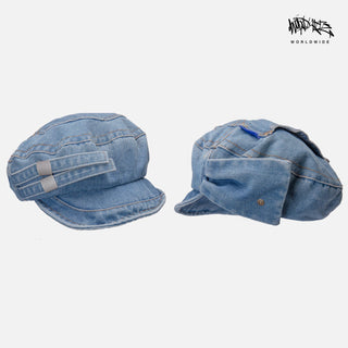 pocket denim beret