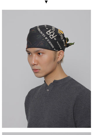 printed headscarf cap
