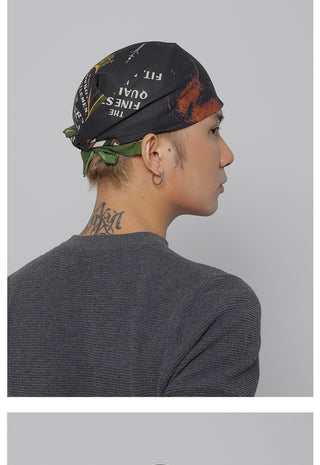 printed headscarf cap