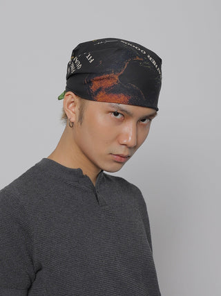 printed headscarf cap
