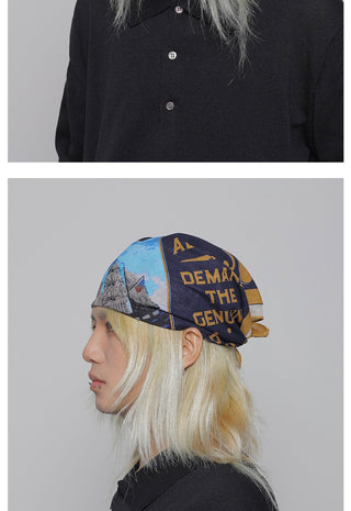 printed headscarf cap