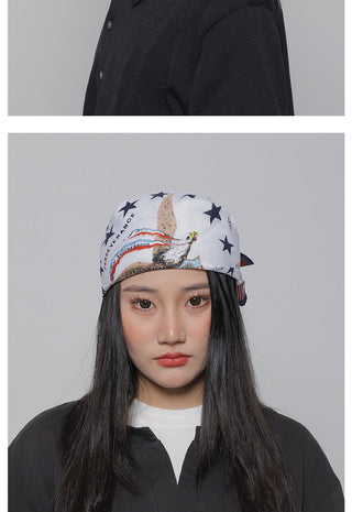 printed headscarf cap