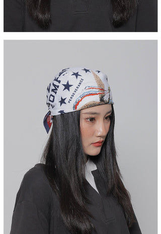 printed headscarf cap