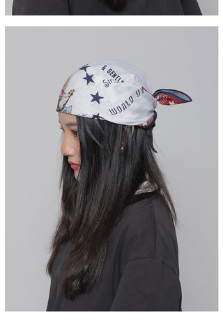 printed headscarf cap