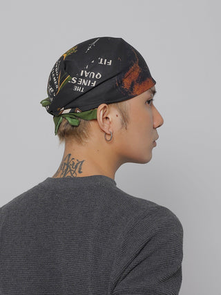 printed headscarf cap