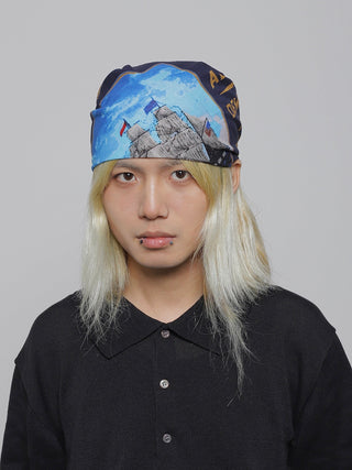 printed headscarf cap