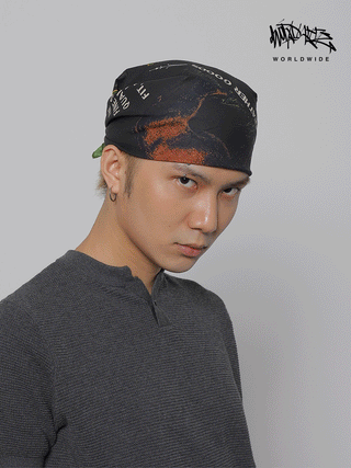 printed headscarf cap