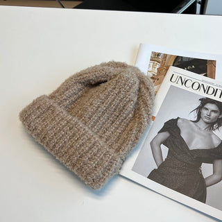 plush knitted beanie