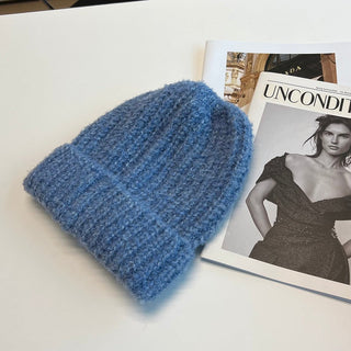 plush knitted beanie