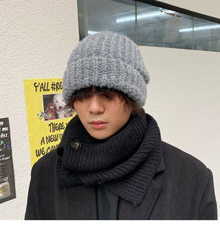 plush knitted beanie