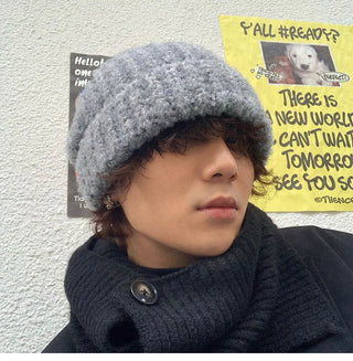 plush knitted beanie