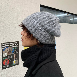plush knitted beanie