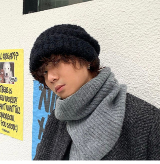 plush knitted beanie