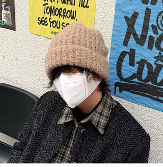 plush knitted beanie