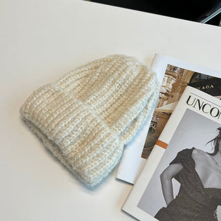 plush knitted beanie