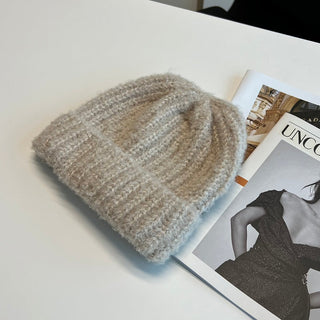 plush knitted beanie