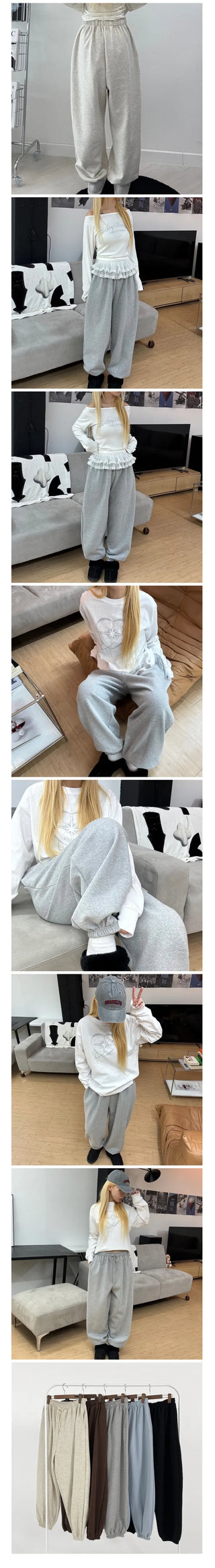 Tory Cotton Elastic Waist Jogger Pants