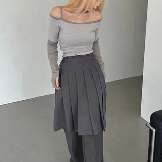 Kimure Pleated Midi Skirt