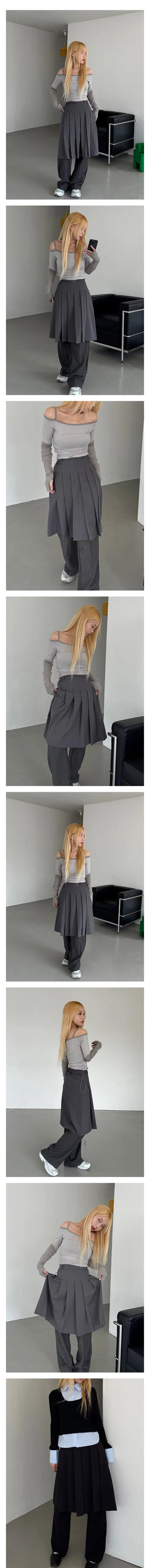 Kimure Pleated Midi Skirt