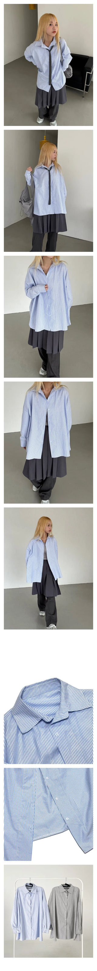 Levin Pinter-style striped shirt