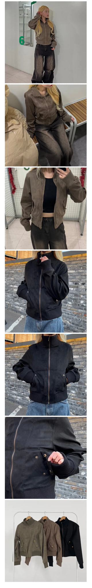 Fuzz Suede High-Neck Jumper