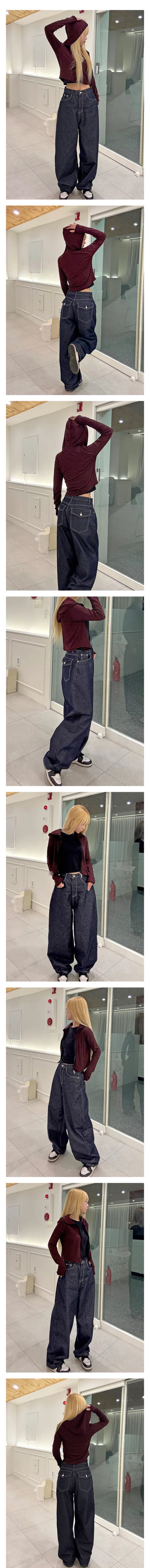 Day Balloon Fit Raw Denim Pants