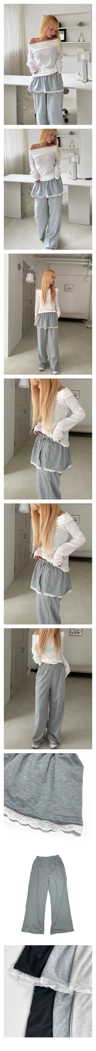 Lua Wrap Lace Skirt Pants