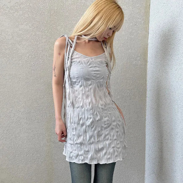 Sie Pleated Sleeveless Dress