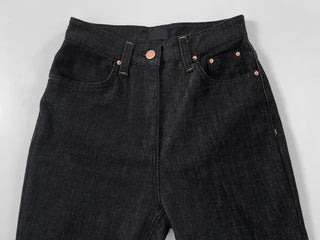 Janlu black denim bootcut pants