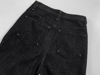 Janlu black denim bootcut pants