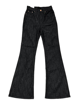 Janlu black denim bootcut pants
