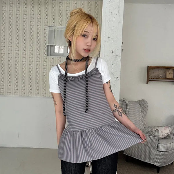 Coren Striped Mini Dress