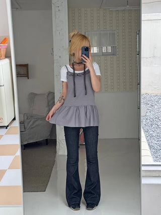 Coren Striped Mini Dress