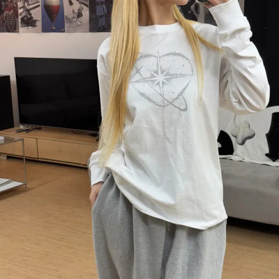 Belle Heart Star Long Sleeve T-shirt