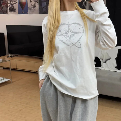 Belle Heart Star Long Sleeve T-shirt