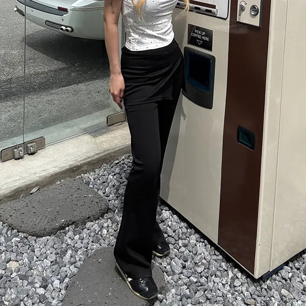 Lena Wrap Skirt Bootcut Pants