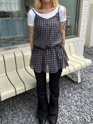 Rookie Tartan Check Bustier