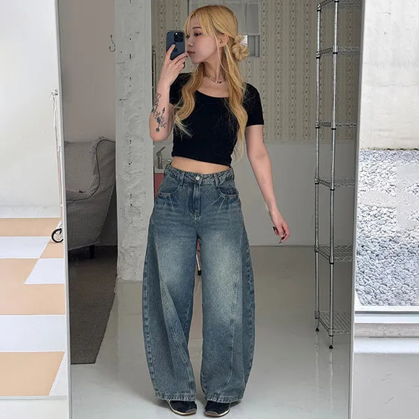 Newall Balloon Denim Wide Pants