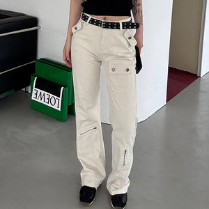 Handy pocket bootcut pants