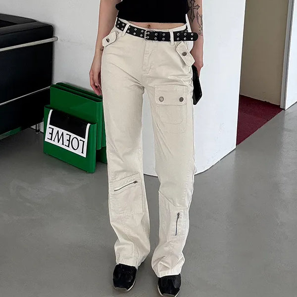 Handy pocket bootcut pants