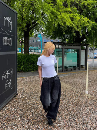 Dica Basic Plain Round Neck Short Sleeve T-shirt