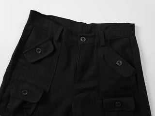 Genly Cargo Pocket Long Wide Pants