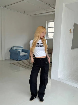 Genly Cargo Pocket Long Wide Pants