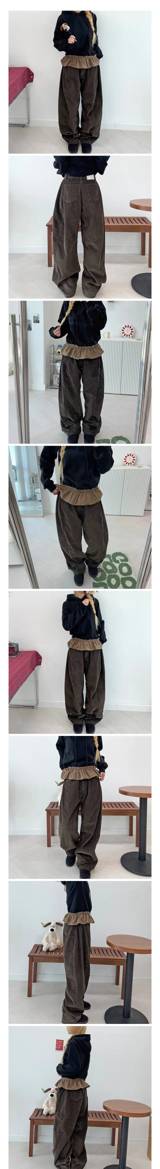 Mir Corduroy Wide Balloon Pants