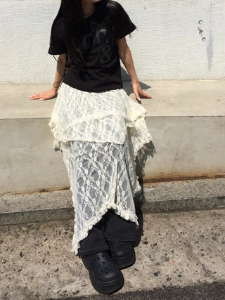 Clue Semi-Crop Printed Short Sleeve T-shirt