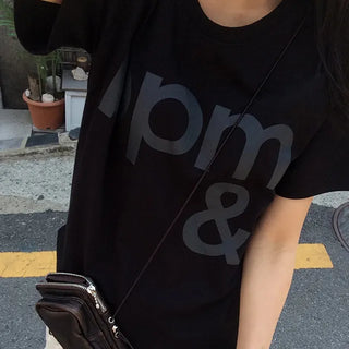 Clue Semi-Crop Printed Short Sleeve T-shirt