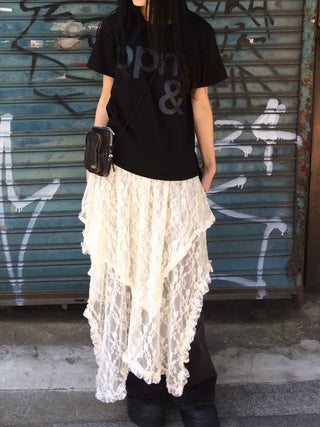 Clue Semi-Crop Printed Short Sleeve T-shirt