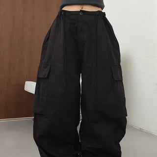 Bona Balloon Fit Drawstring Hem Cargo Pants