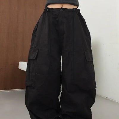 Bona Balloon Fit Drawstring Hem Cargo Pants